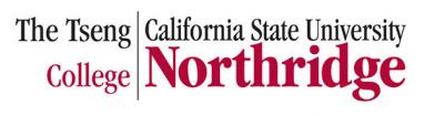 Лого Tseng College – California State University, Northridge (Колледж Тсенг в Калифорнийском университете Нортридж)