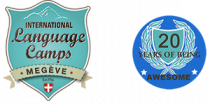 Лого Megeve International Language Camps Горнолыжный детский языковой лагерь Межев