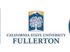 Лого California State University Fullerton (CSUF), Калифорния Стейт Юниверсити Фуллертон