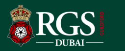 Лого RCG Royal Grammar School Guildford Dubai, Гимназия RCG Дубай