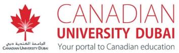 Лого Canadian University Dubai, Университет Canadian в Дубае