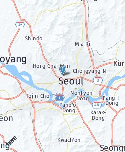 Южная Корея на карте
